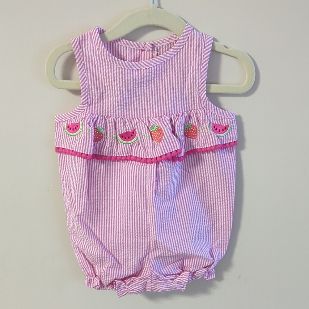 Good Lad Pink Striped Baby Outfit Size 9 Months